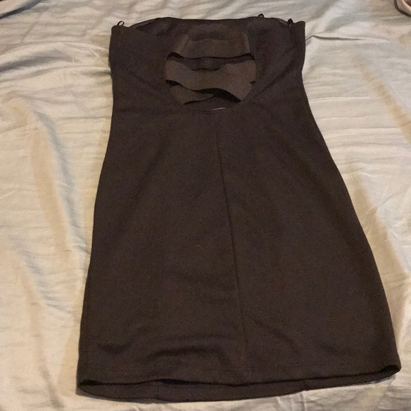 Y2K strapless criss cross back dress - Picture 2 of 7